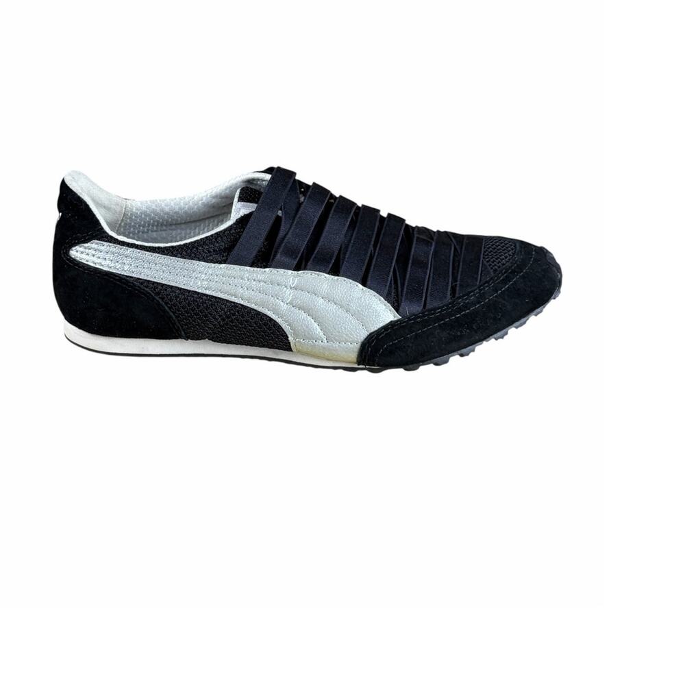 Puma Imani Black Mesh Crisscross Strap Sneakers Womens 7.5 Y2K Ballet